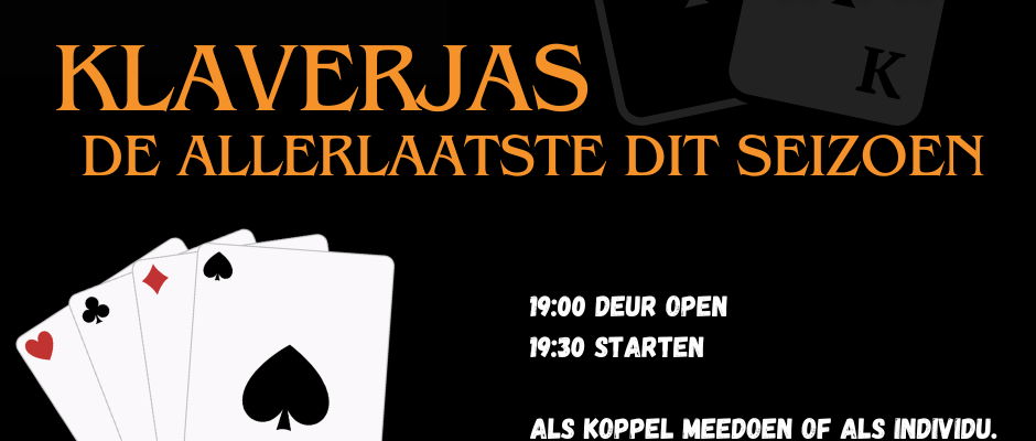 10 APRIL DE ALLERLAATSTE KLAVERJAS